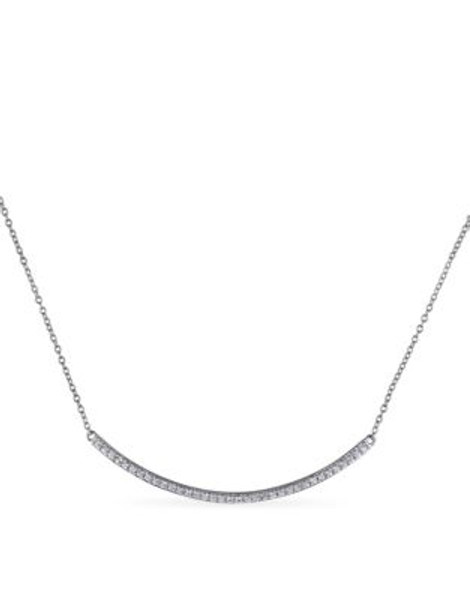 Concerto White Topaz Sterling Silver Bar Necklace - TOPAZ