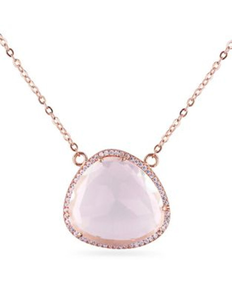 Concerto Fancy Quartz and White Topaz Pink Sterling Silver Necklace - QUARTZ