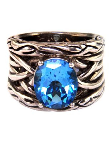 Effy Sterling Silver Blue Topaz Weave Ring - TOPAZ - 7