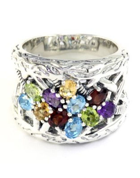 Effy Sterling Silver Multi Semi Precious Stone Ring - MULTI SEMI PRECIOUS STONE MIX - 7