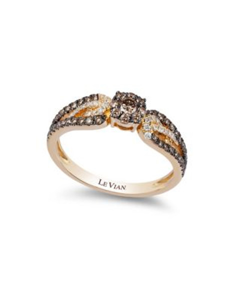 Le Vian Chocolate Diamonds 14K Yellow Gold Diamond Ring - YELLOW GOLD - 7