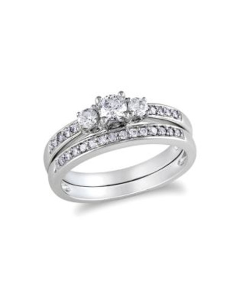 Concerto .5 CT Diamond TW 14k White Gold Bridal Set Ring - DIAMOND - 6