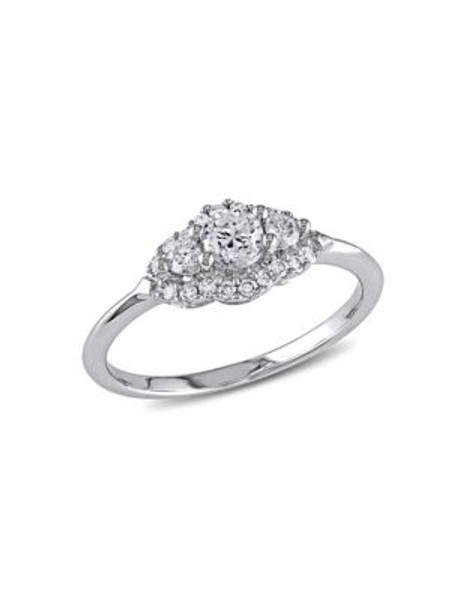 Concerto .5 CT Diamond TW 14k White Gold Engagement Ring - DIAMOND - 7