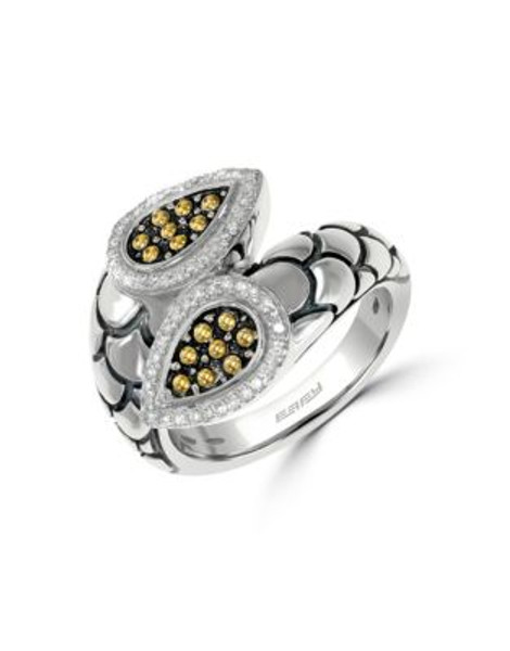 Effy Balissima 18K Yellow Gold and Sterling Silver Diamond Ring - DIAMOND - 7