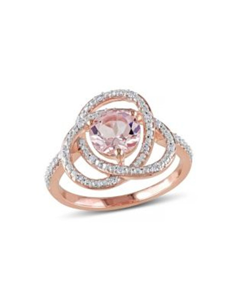 Concerto Sapphire Morganite Infinity Ring - PINK - 8