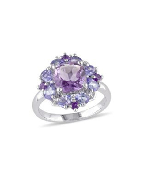 Concerto Amethyst and Tanzanite Sterling Silver Ring - MULTI - 9