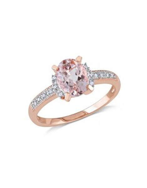 Concerto 1.14TCW Morganite and Diamond Ring - PINK - 7