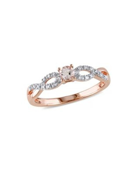 Concerto 0.16TCW Morganite and Diamond Ring - ROSE GOLD - 6