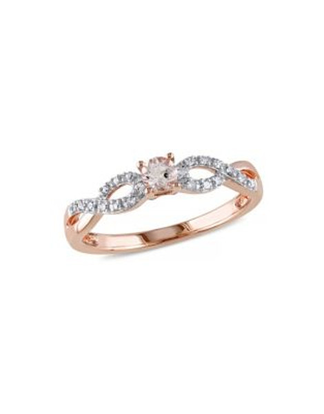 Concerto 0.16TCW Morganite and Diamond Ring - ROSE GOLD - 9