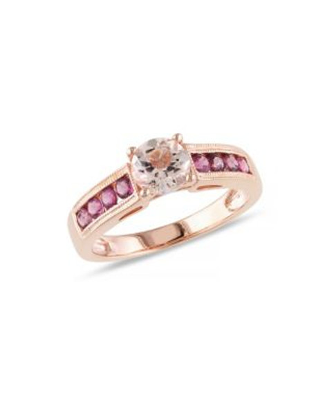 Concerto 1.16TCW Morganite and Pink Tourmaline Ring - PINK - 5