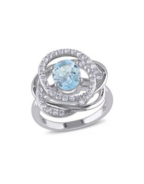 Concerto 3.70 CT TWC Topaz Sterling Silver Ring - TOPAZ - 6