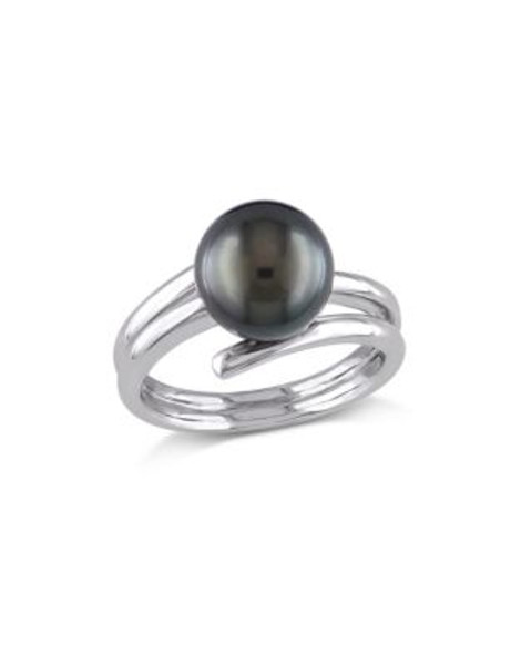 Concerto Black Tahitian Pearl Sterling Silver Ring - PEARL - 8