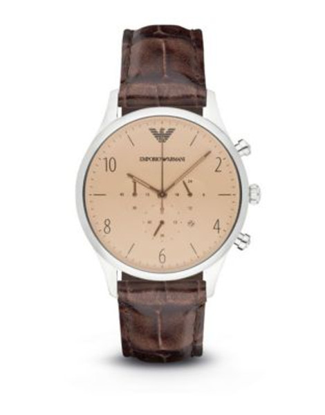 Emporio Armani Mens Chronograph AR1878 Watch - BROWN