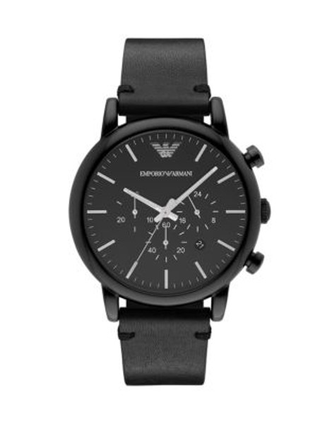 Emporio Armani Chronograph Stainless Steel Watch - BLACK