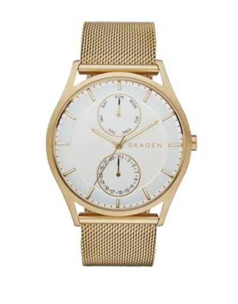 Skagen Denmark Mens Analog Holst Watch SKW6173 - GOLD