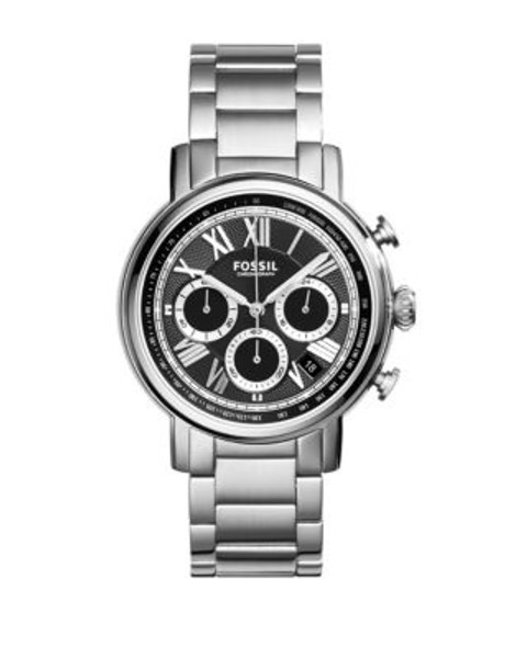 Fossil Buchanan Stainless Steel Chronograph Watch - SILVER