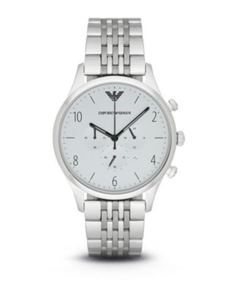 Emporio Armani Mens Chronograph AR1879 Watch - SILVER