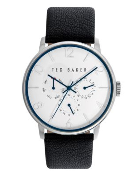 Ted Baker Mens Multifunction Leather Strap Watch 10023491 - BLACK