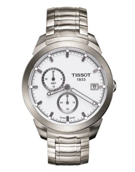 Tissot Mens Titanium Quartz GMT T0694394403100 - SILVER