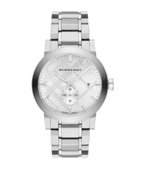 Burberry Mens Analog The City Watch - SILVER