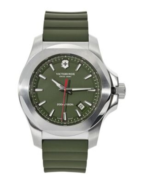 Victorinox Swiss Army INOX Rubber Strap Watch - GREEN