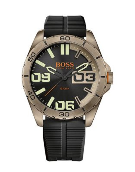 Boss Orange Analog Berlin Watch with Goldtone Accents - BLACK