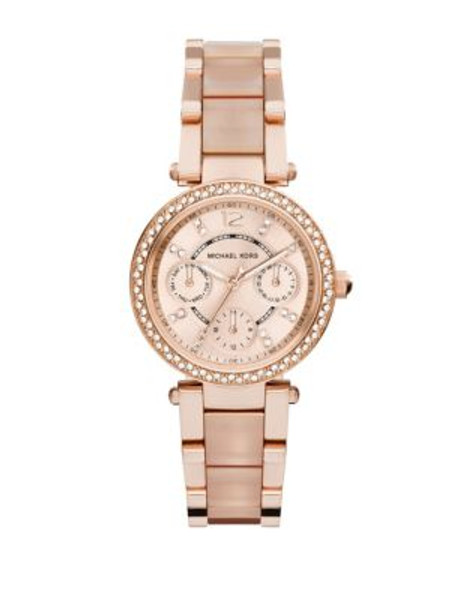 Michael Kors Rose Gold Tone and Blush Mini Parker Watch MK6110 - ROSE GOLD