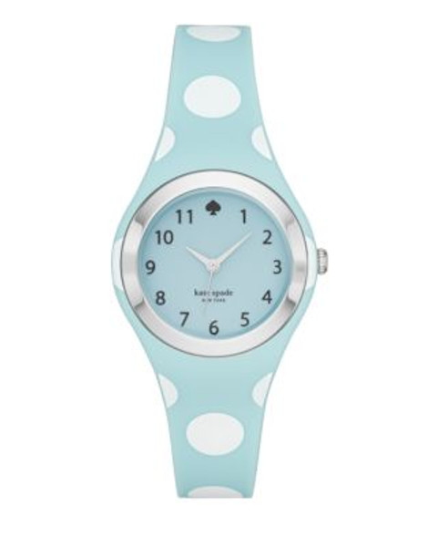 Kate Spade New York Polka Dot Silicone Analog Watch - BLUE