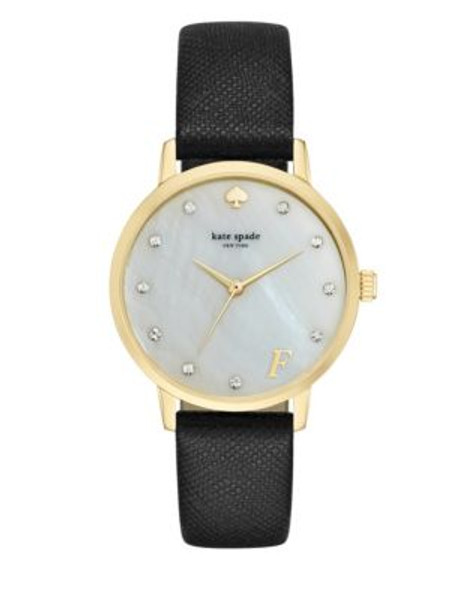 Kate Spade New York A Monogram Leather Watch - F