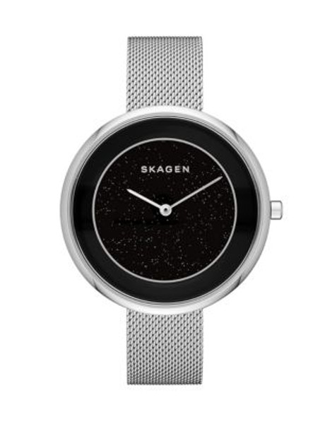 Skagen Denmark Metallic Flecks Stainless Steel Mesh Watch - SILVER