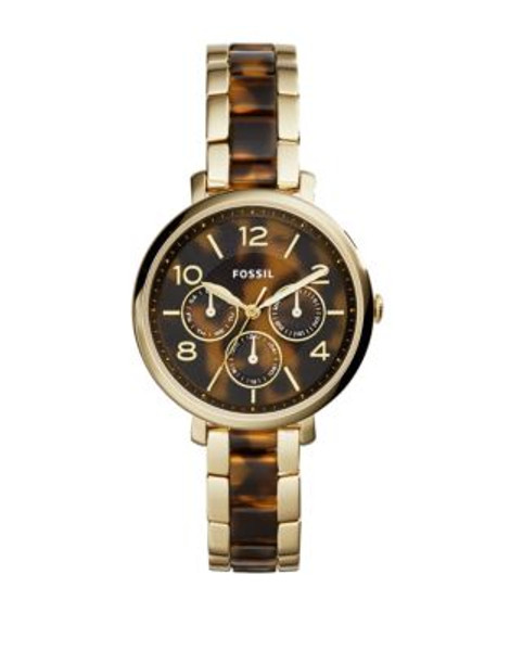 Fossil Analog Chronograph Jacqueline Tortoise-Tone Watch - GOLD