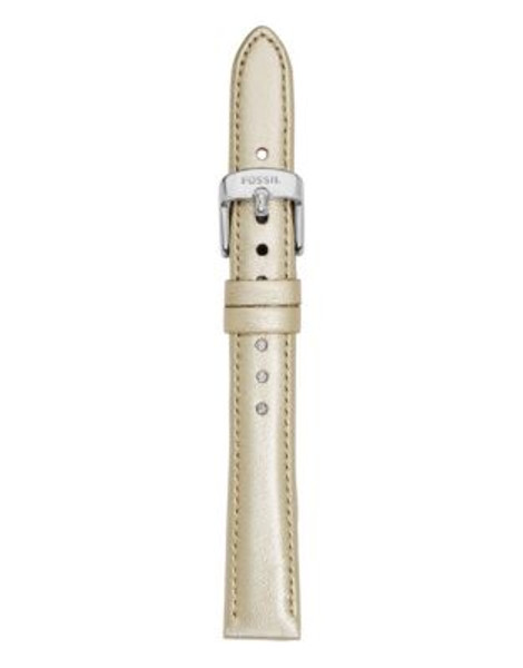 Fossil Cream Slim Leather Watch Strap - CREAM