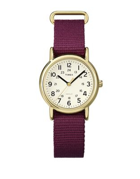 Timex Weekender Slip Thru Watch - RED