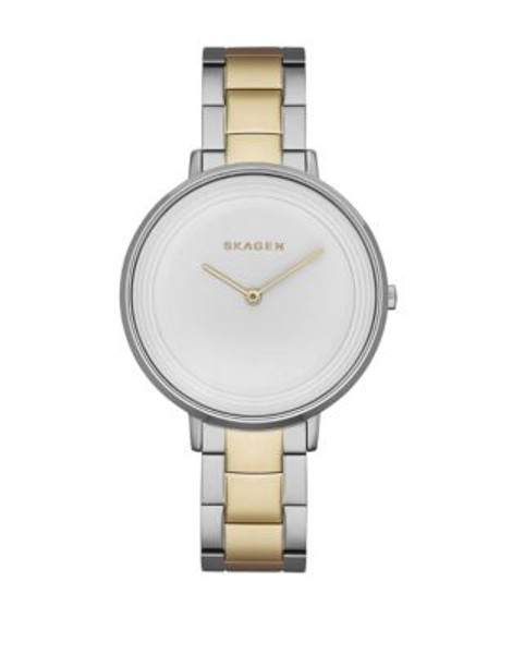 Skagen Denmark Women's Analog Ditte Stainless Steel Two Tone Bracelet Strap Watch SKW2339 - GOLD