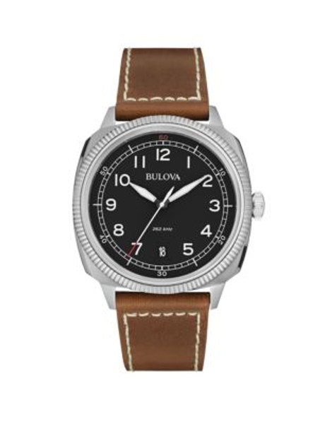 Bulova Mens Analog Military Collection Watch 96B230 - BROWN