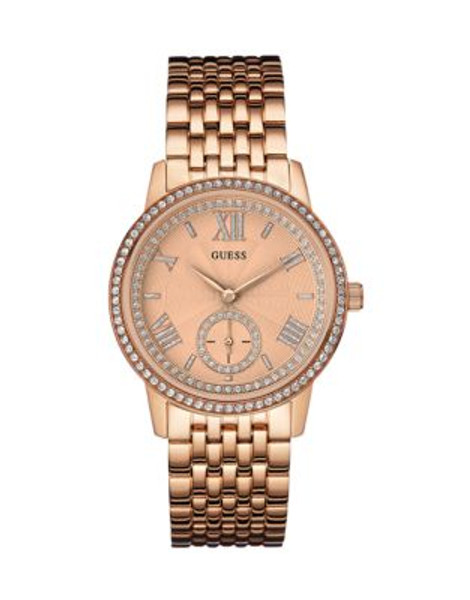 Guess Gramercy Rose Gold Stainless Steel Bracelet Watch - ROSEGOLD