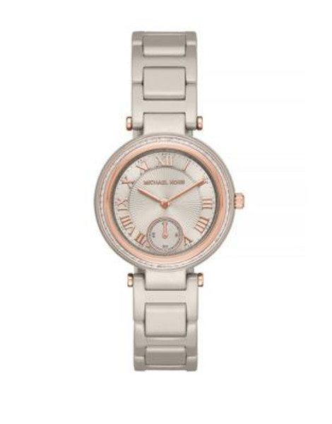 Michael Kors Rose Goldtone Stainless Steel Bracelet Watch - SILVER