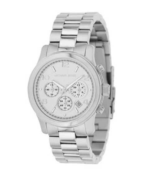 Michael Kors Mid Sized Steel Runway Watch - SILVER