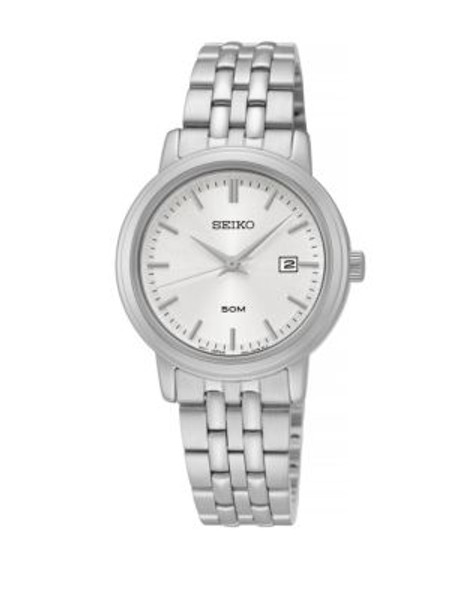 Seiko Stainless Steel Classic Watch - SILVER