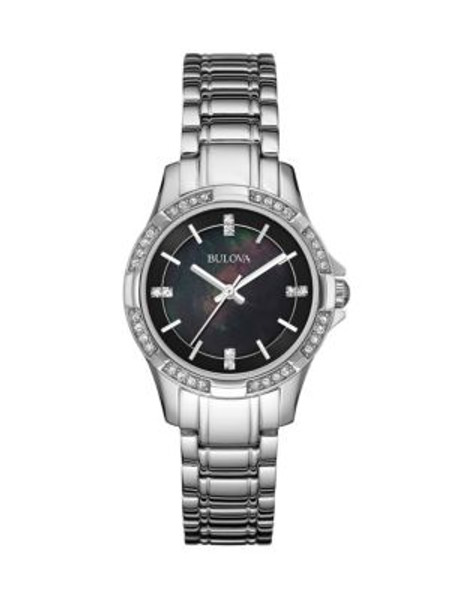 Bulova Analog Crystal Collection Watch - SILVER