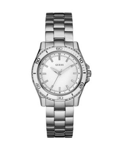 Guess Womens Stainless Steel Silver Tone Watch 36mm W0557L1 - SILVER
