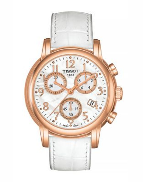 Tissot Womens Dressport Quartz Chrono T0502173611200 - WHITE/COPPER