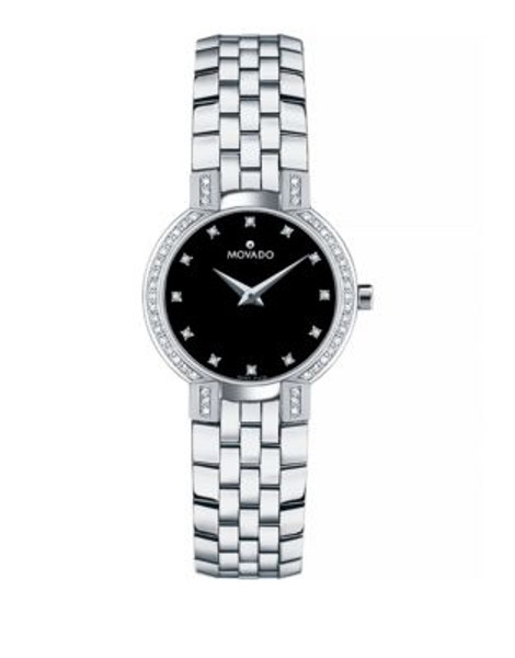 Movado Facet Slim Stainless Steel Watch - SILVER