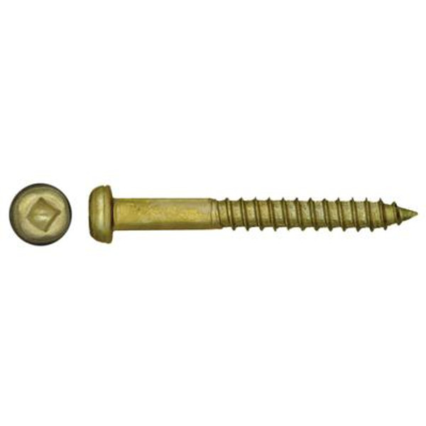 8x1/2 Rd Hd Socket Brass Wood Screw