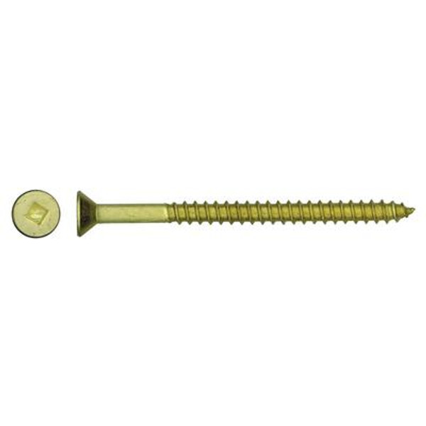 8x1-1/2 Flat Socket Brass Wood Screw