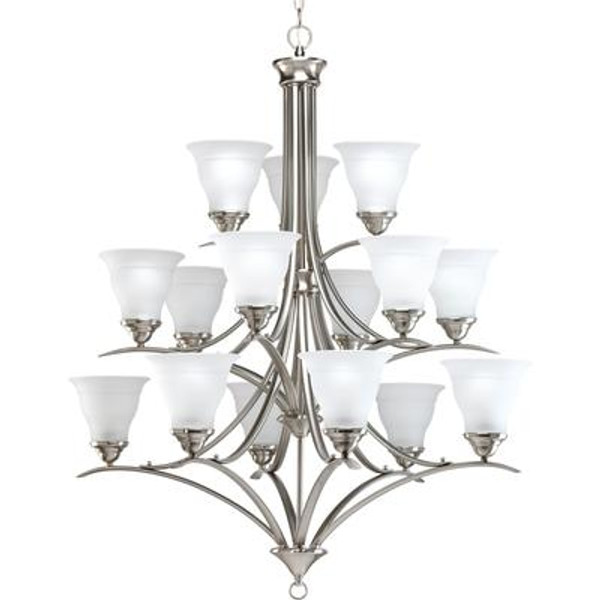 Trinity Collection Brushed Nickel 15-light Chandelier