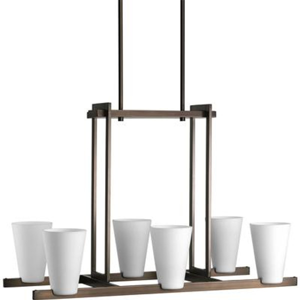 Rock-on Collection Copper Bronze 6-light Chandelier