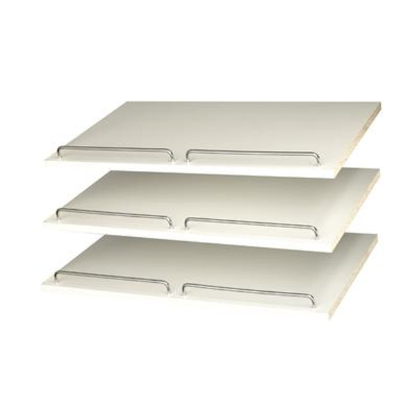 24 Inch Shoe Shelves (3 pack) - White