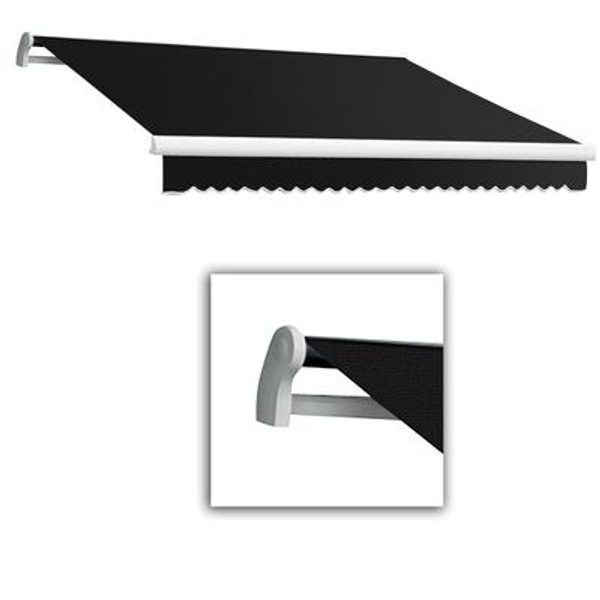 12 Feet MAUI (10 Feet Projection) Manual Retractable Awning - Black