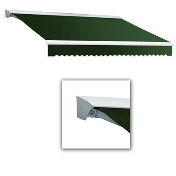 10 Feet DESTIN (8 Feet Projection) Motorized (left side) Retractable Awning with Hood - Forest